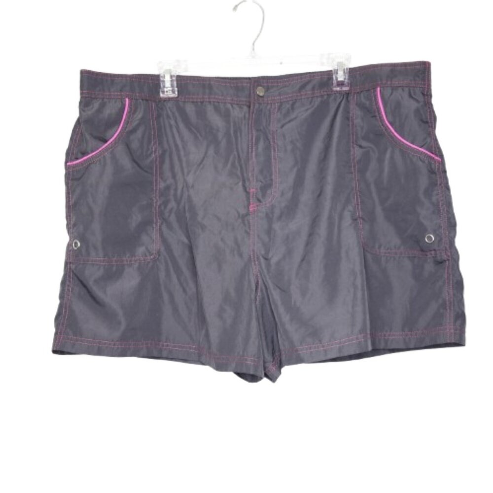 Free Tech Purple Blue Lined Swim Shorts w/ Pockets - 2X. 100% Polyester